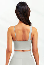 Asymmetrical Shoulder Backless Sports Bra - Selma - Mayzia