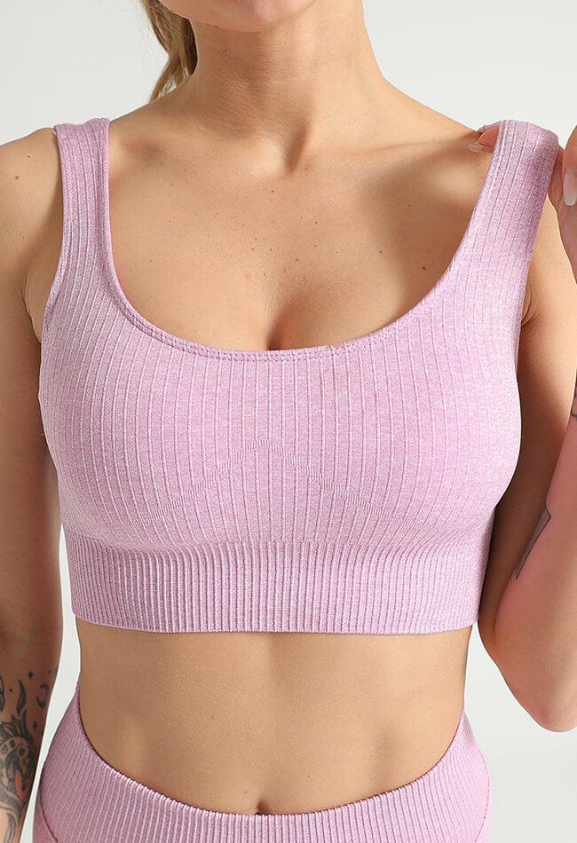 Basic Comfort Ribbed Seamless Sports Bra - The Elite - Mayzia