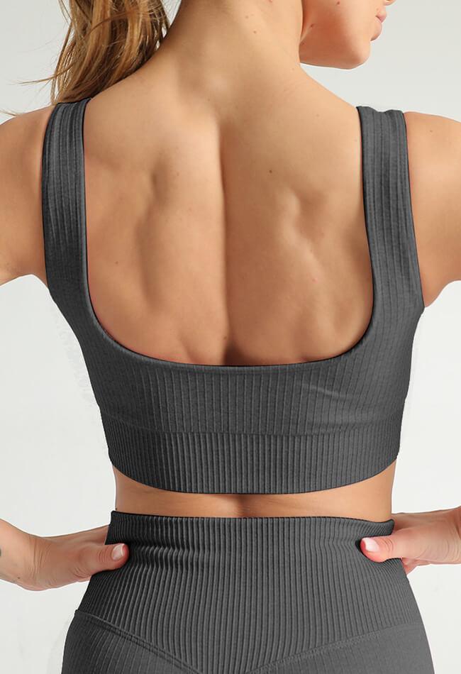 Basic Comfort Ribbed Seamless Sports Bra - The Elite – Mayzia