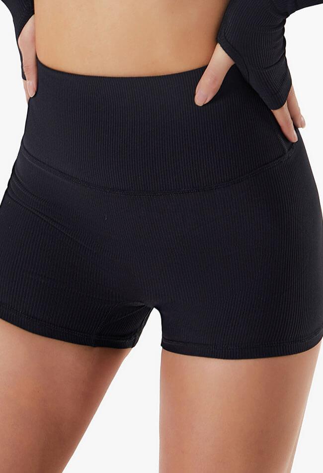 Butt Lift Ribbed Elastic Shorts - Breathe - Mayzia