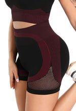 Contrast Mesh Seamless Shorts - Mayzia