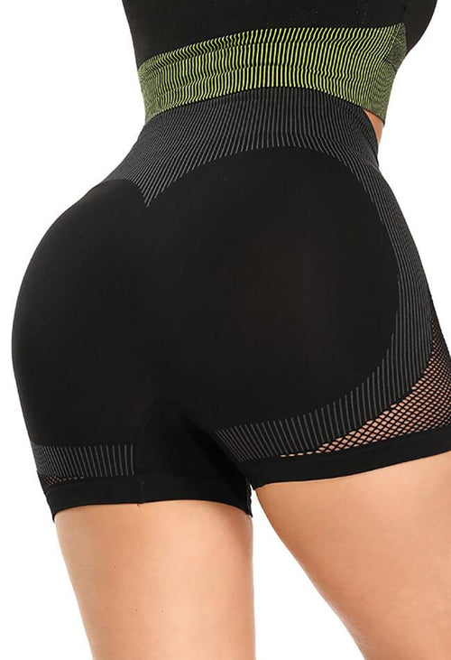 Contrast Mesh Seamless Shorts - Mayzia