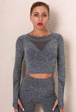 Cut-Out Contrast Seamless Top - The Bondi - Mayzia