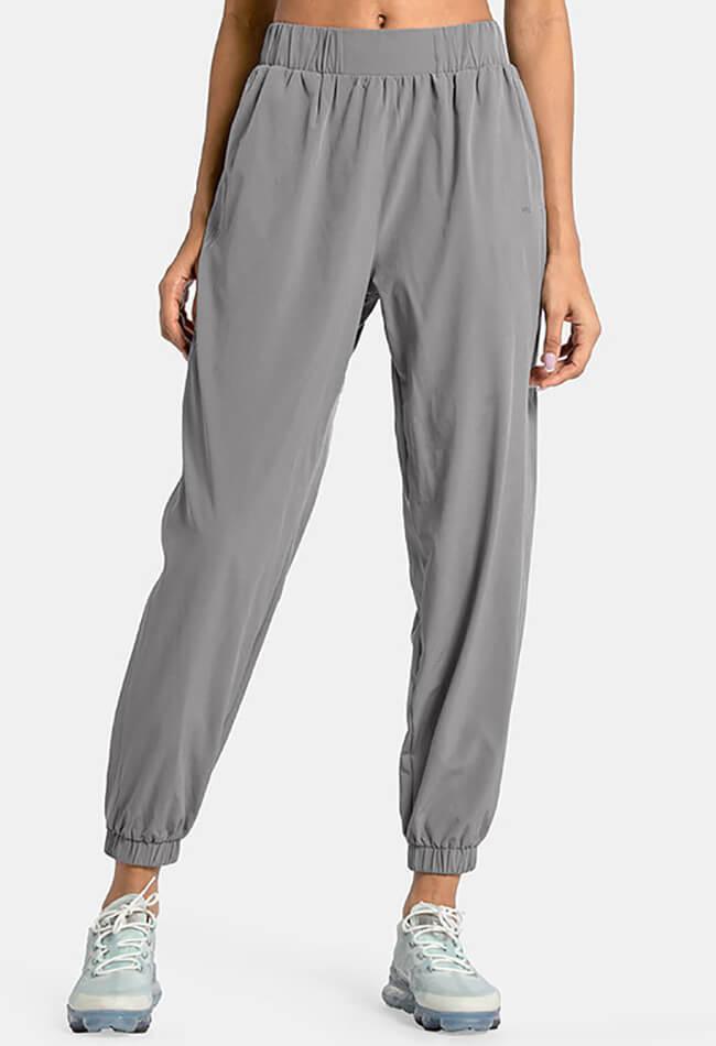 Elastic Waist Pocket Jogger Sweatpants - Mayzia