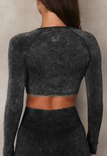 Feather Seamless Zip Up Top - Ezra - Mayzia