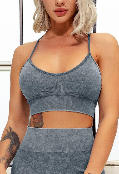 Feather T-Back Seamless Sports Bra - Ezra - Mayzia