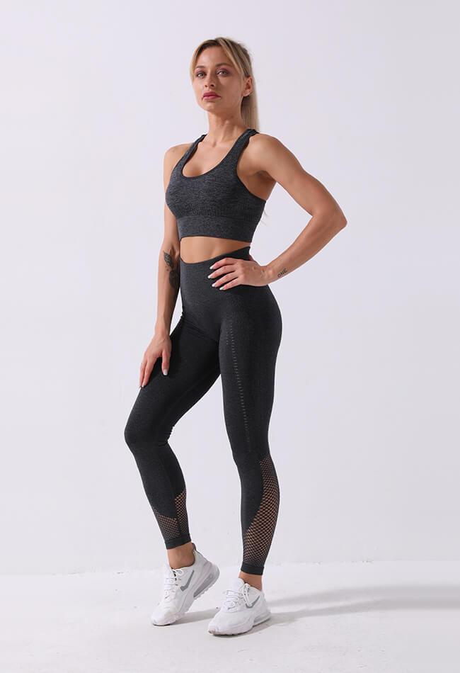 High-Waist Mesh Seamless Legging - Zephyr - Mayzia