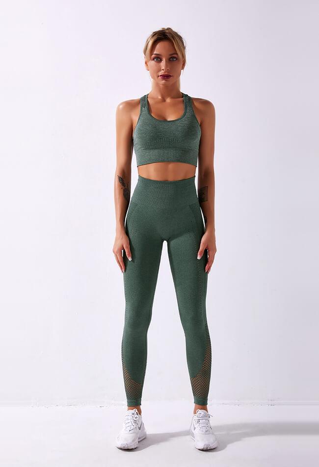 High-Waist Mesh Seamless Legging - Zephyr - Mayzia