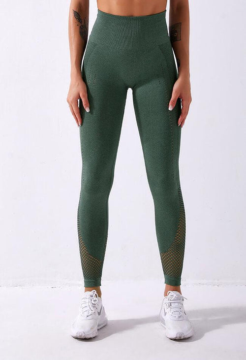 High-Waist Mesh Seamless Legging - Zephyr - Mayzia