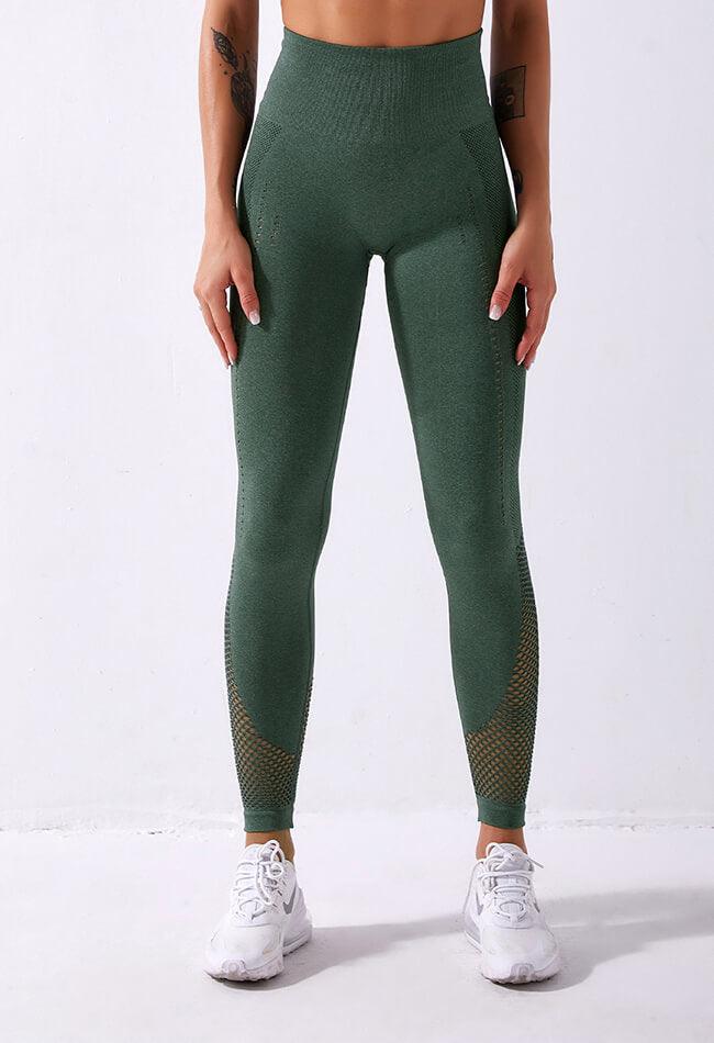 High-Waist Mesh Seamless Legging - Zephyr - Mayzia