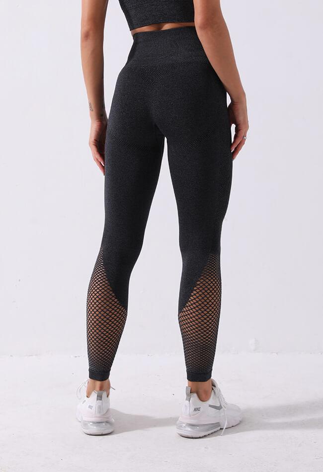 High-Waist Mesh Seamless Legging - Zephyr - Mayzia