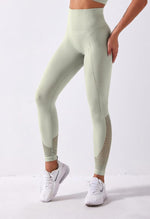 High-Waist Mesh Seamless Legging - Zephyr - Mayzia