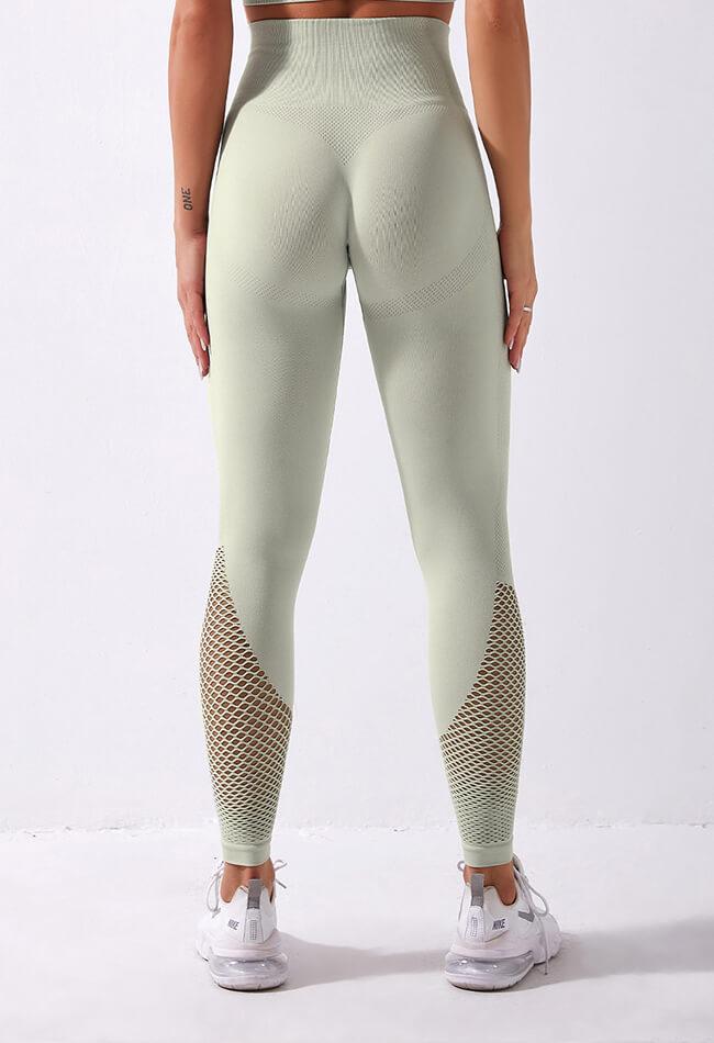 High-Waist Mesh Seamless Legging - Zephyr - Mayzia