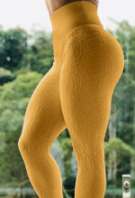 High-Waist Wood Textured  Butt Lifting Legging - Mayzia