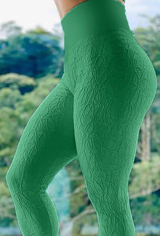 High-Waist Wood Textured  Butt Lifting Legging - Mayzia