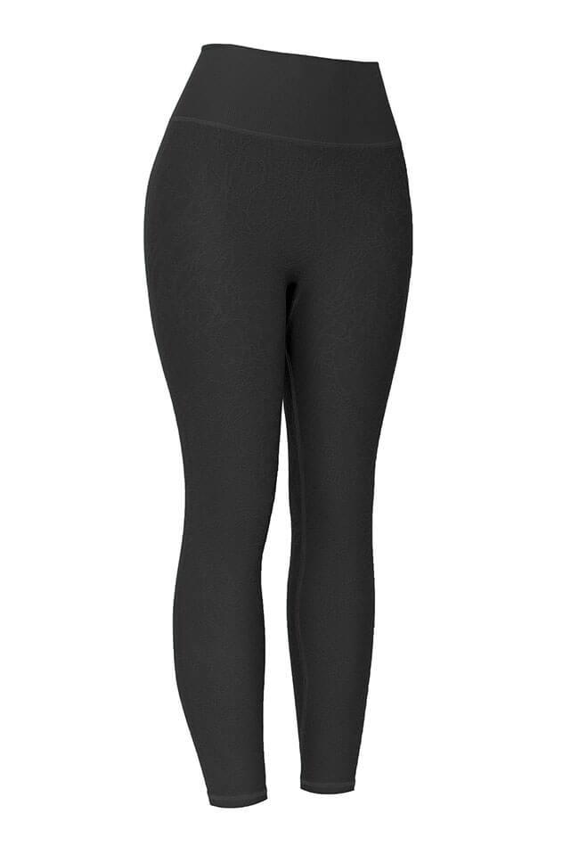 High-Waist Wood Textured  Butt Lifting Legging - Mayzia
