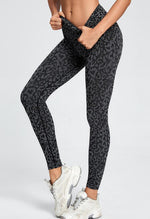 Leopard High Waist Stretch Legging - Linen - Mayzia