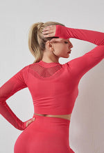 Mesh Long Sleeved Seamless Top - Soul - Mayzia