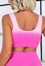 Ombre Seamless Scoop Neck Sports Bra - Galaxy - Mayzia