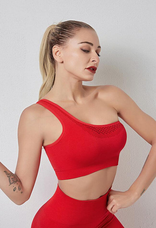 One-Shoulder Seamless Sports Bra - Soul - Mayzia