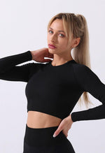 Printed Seamless Crop Top - Hera - Mayzia