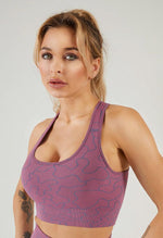 Puzzle Pattern Seamless Sports Bra - GEO - Mayzia