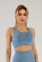 Puzzle Pattern Seamless Sports Bra - GEO - Mayzia