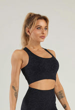 Puzzle Pattern Seamless Sports Bra - GEO - Mayzia