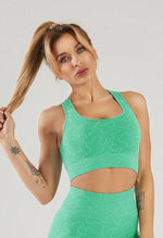 Puzzle Pattern Seamless Sports Bra - GEO - Mayzia