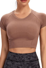 Quick-Dry Slim Active Crop Top - Mayzia