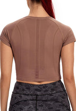 Quick-Dry Slim Active Crop Top - Mayzia