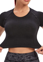 Quick-Dry Slim Active Crop Top - Mayzia