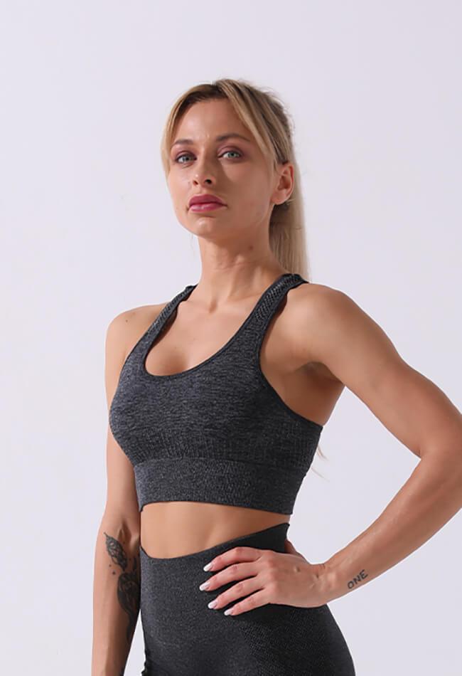 Racerback Longline Seamless Sports Bra - Zephyr - Mayzia