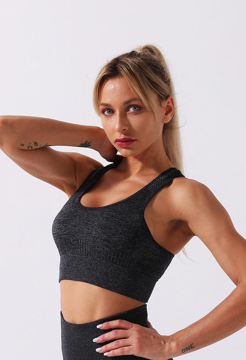 Racerback Longline Seamless Sports Bra - Zephyr - Mayzia