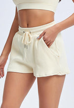 Ribbed Drawstring Loose Shorts - Sadie - Mayzia