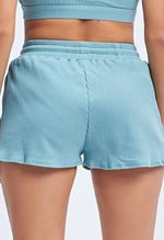 Ribbed Drawstring Loose Shorts - Sadie - Mayzia