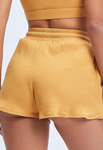 Ribbed Drawstring Loose Shorts - Sadie - Mayzia