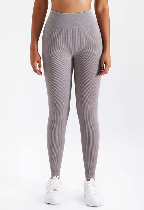 Ribbed High Elastic Seamless Legging - Senta - Mayzia