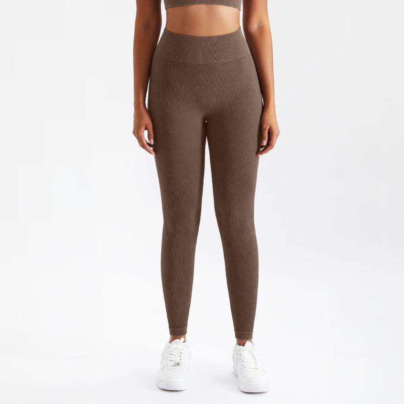 Ribbed High Elastic Seamless Legging - Senta - Mayzia