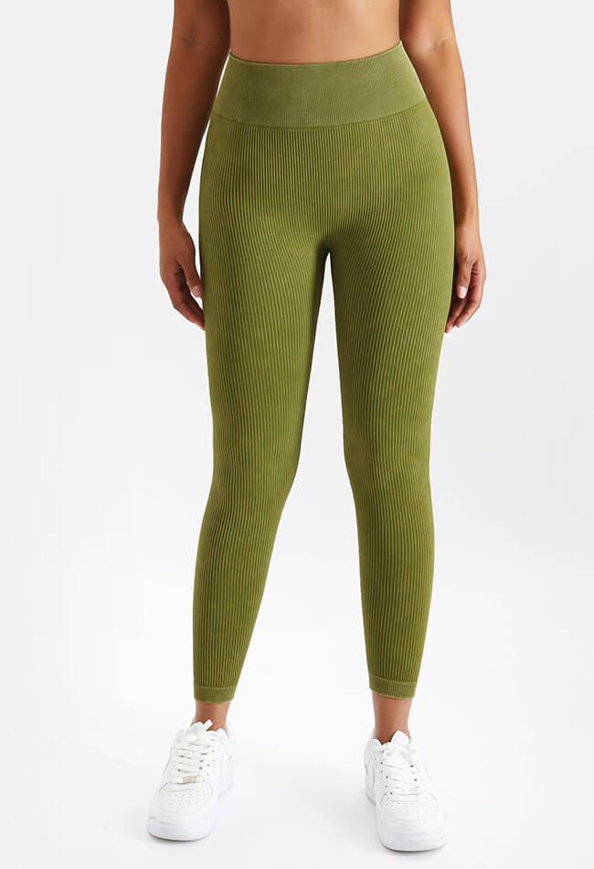 Ribbed High Elastic Seamless Legging - Senta - Mayzia