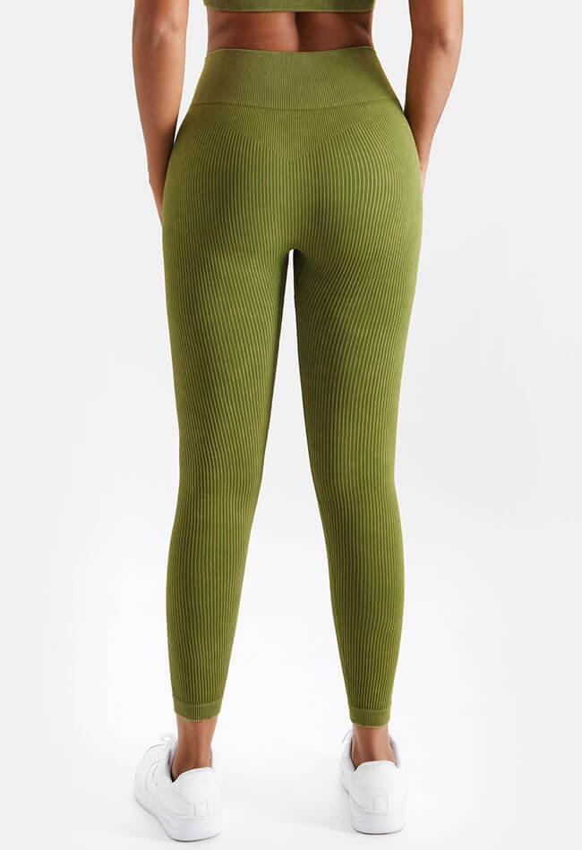 Ribbed High Elastic Seamless Legging - Senta - Mayzia