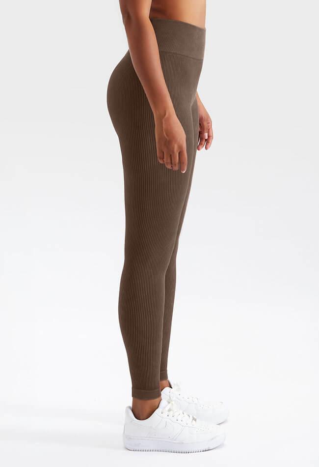 Ribbed High Elastic Seamless Legging - Senta - Mayzia