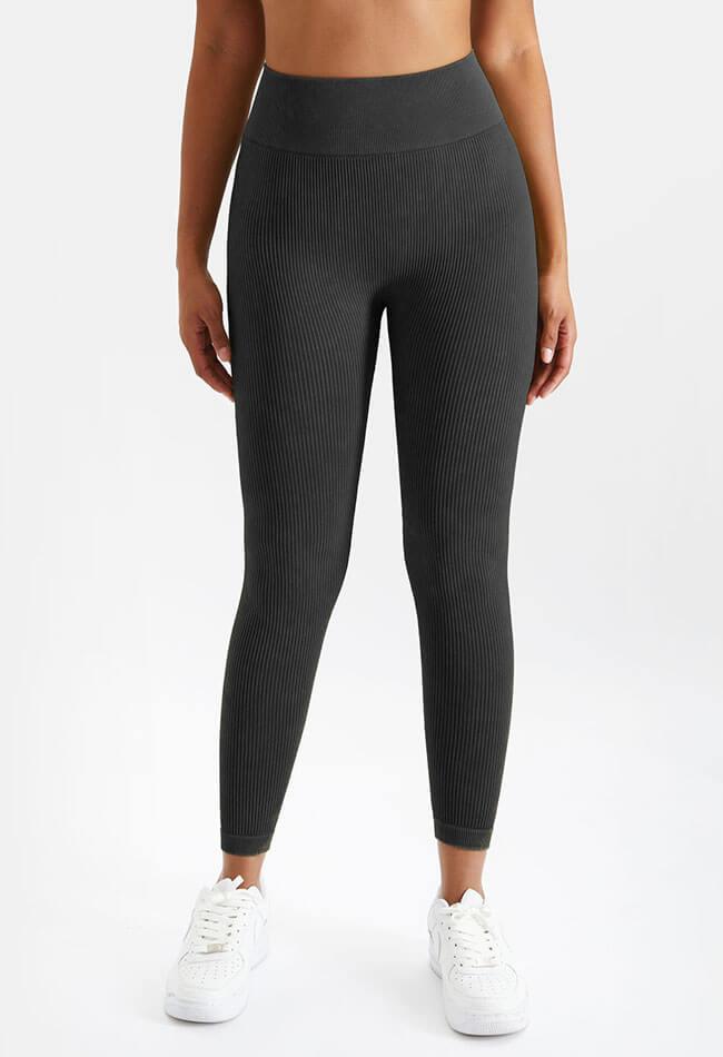 Ribbed High Elastic Seamless Legging - Senta - Mayzia