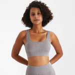 Ribbed High Elastic Seamless Sports Bra - Senta - Mayzia