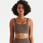 Ribbed High Elastic Seamless Sports Bra - Senta - Mayzia