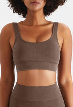 Ribbed High Elastic Seamless Sports Bra - Senta - Mayzia