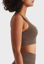 Ribbed High Elastic Seamless Sports Bra - Senta - Mayzia