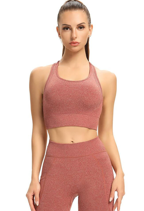 Seamless Scoop Neck Sports Bra - Athena - Mayzia