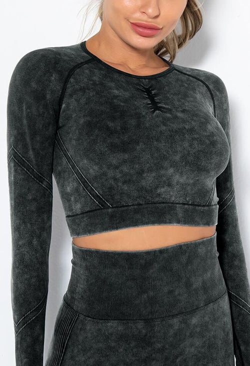 Seamless Slim Crop Top - Invigorate - Mayzia