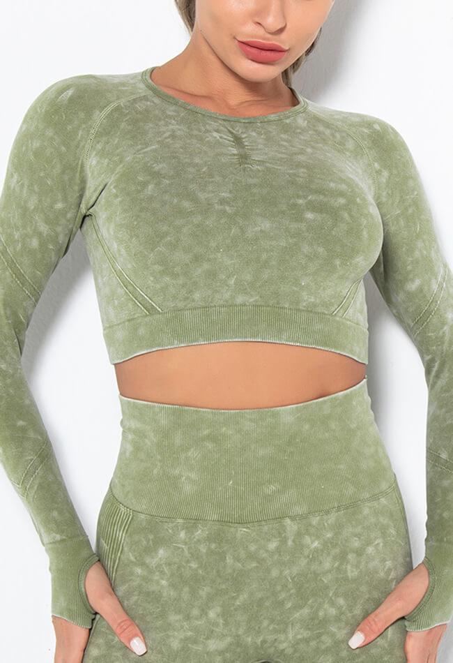 Seamless Slim Crop Top - Invigorate - Mayzia